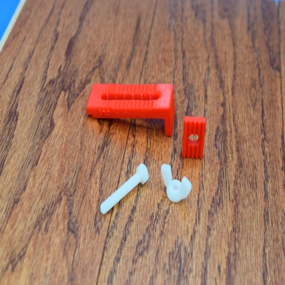  Red 3D printed CNC clamp with adjustable bolt for CNC routers