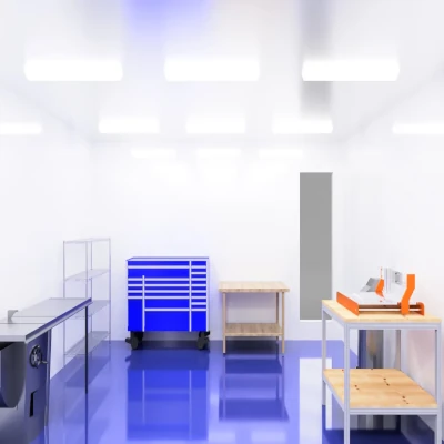 Part-maker workshop with CNC machines and 3D printers in Franklin Indiana